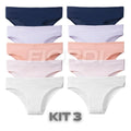 Kit Calcinhas Confort™ - Algodão Premium [COMPRE 5 & LEVE 10]