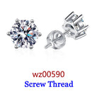 Premium 0.5-2ct Moissanite Diamond Stud Earrings for Women Orginal 925 Sterling Silver Screw Back Women Moissanite Earring 2025
