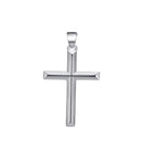 Rinntin 925 Sterling Silver Simple Cross Pendant for Women Men Pure Silver Fashion Christian Religious Jewelry Chain Gift SNMN01