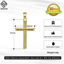 Rinntin 925 Sterling Silver Simple Cross Pendant for Women Men Pure Silver Fashion Christian Religious Jewelry Chain Gift SNMN01