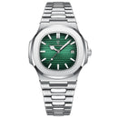POEDAGAR Luxury Brand Men's Quartz Wristwatch Stainless Steel Waterproof Luminous Date Man Clock Square Business Watches For Men