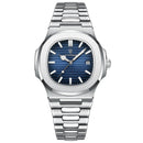 POEDAGAR Luxury Brand Men's Quartz Wristwatch Stainless Steel Waterproof Luminous Date Man Clock Square Business Watches For Men