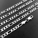Wholesale 40-75cm 925 Sterling Silver Necklace 2/4/6/8/10/12mm Figaro Chain Lobster Buckle Necklaces Men Woman Fashion Jewelry